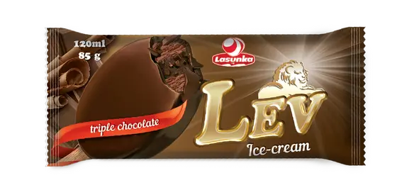 Lasunka ice-cream Eskimo “Lev” coating with triple chocolate