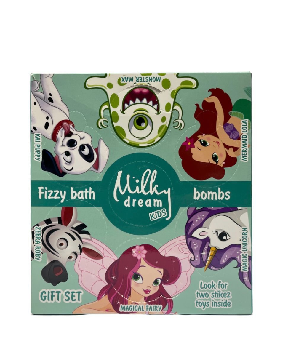 Milky Dream Gift Set with Bath Bombs 7 Pieces 525 g