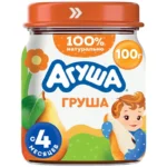 Агуша Пюре деское фруктовое груша , 80г - Agusha baby fruit Puree pear, 80g 3 grusa