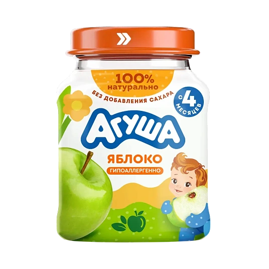 Агуша детское пюре с яблоком 80г – Agusha baby puree with apple 80g