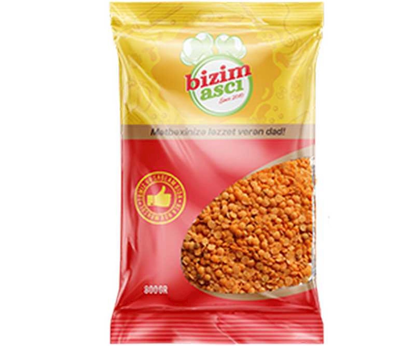BIZIM ASCI LENTILS ARE RED 800 GR