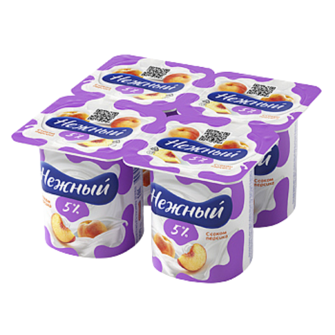 Gentle Yogurt with Peach juice – 100gr