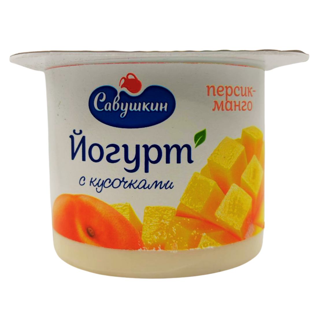Savushkin – Yogurt with Peach and Mango 120 gr