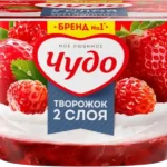 Chudo Cottage Cheese Dessert with Strawberry and Wild Strawberry 100 gr 3 CT1