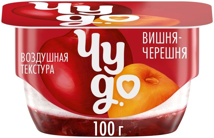 Chudo – cottage cheese with cherry and sweet cherry 100 gr