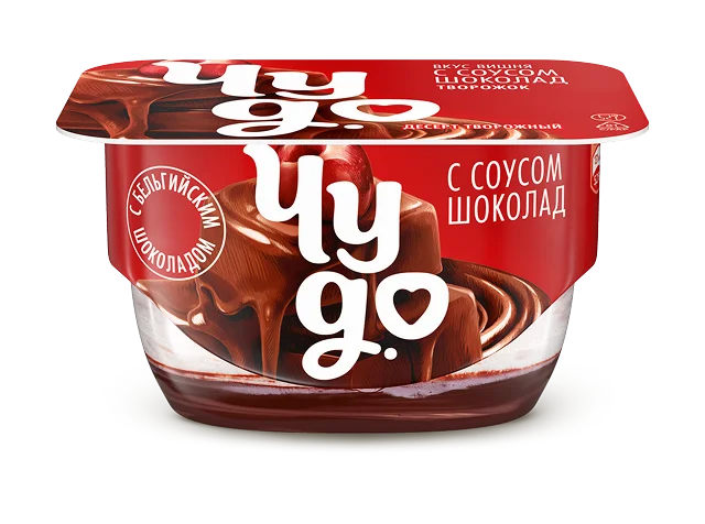 Chudo cottage cheese cherry with chocolate sauce, 4.4%, 100 g