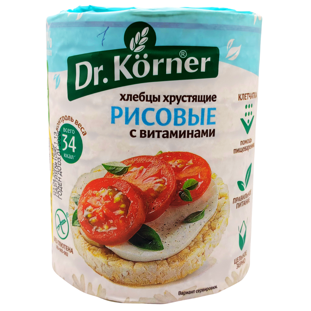 DR KORNER CRUNCHY RICE CRACKERS WITH VITAMINS 100gr