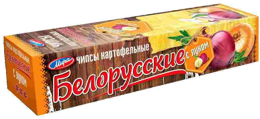 Мира Чипсы картофельные с луком белорусские 100 г – Mira Belarusian Potato Chips with Onion 100 g