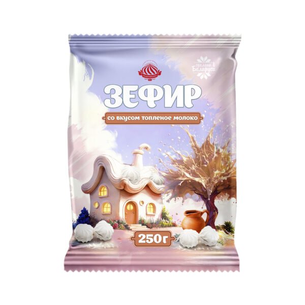 КМ Зефир «Рошель» со вкусом топленого молока 250гр – KM Zephyr “Rochelle” with baked milk flavor 250g
