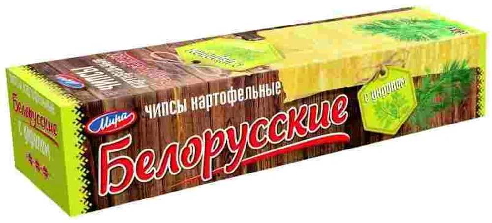 Чипсы “Белорусские” 100г. картофельные с укропом Мира – Mira “Belorusskie” Potato Chips with Dill, 100g