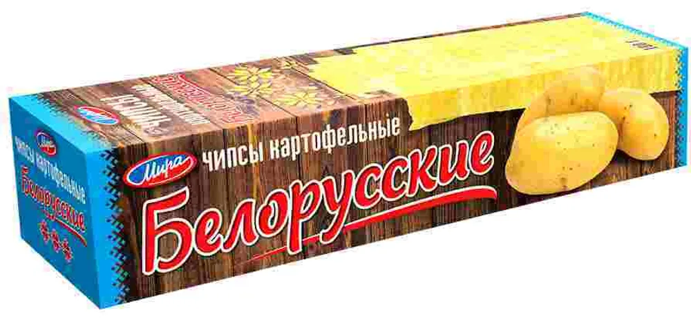 Чипсы “Белорусские” 100г. картофельные Мира –                                     Mira “Belorusskie” Potato Chips, 100g