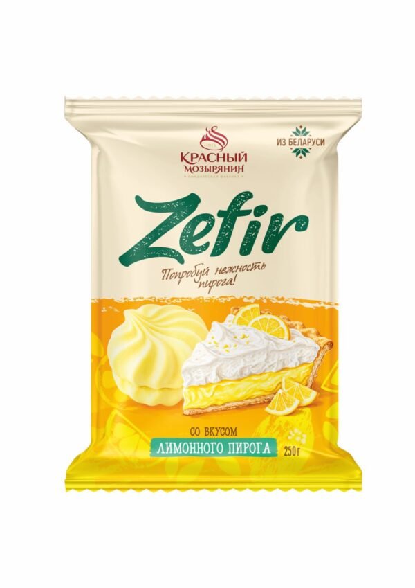 KM Зефир со вкусом лимонного пирога 250гр – KM Zephyr Lemon Pie Flavored  250g