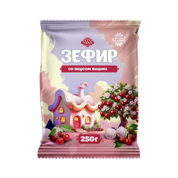 KM Зефир с вишневым вкусом 250гр – KM Zephyr Cherry-Flavored 250g