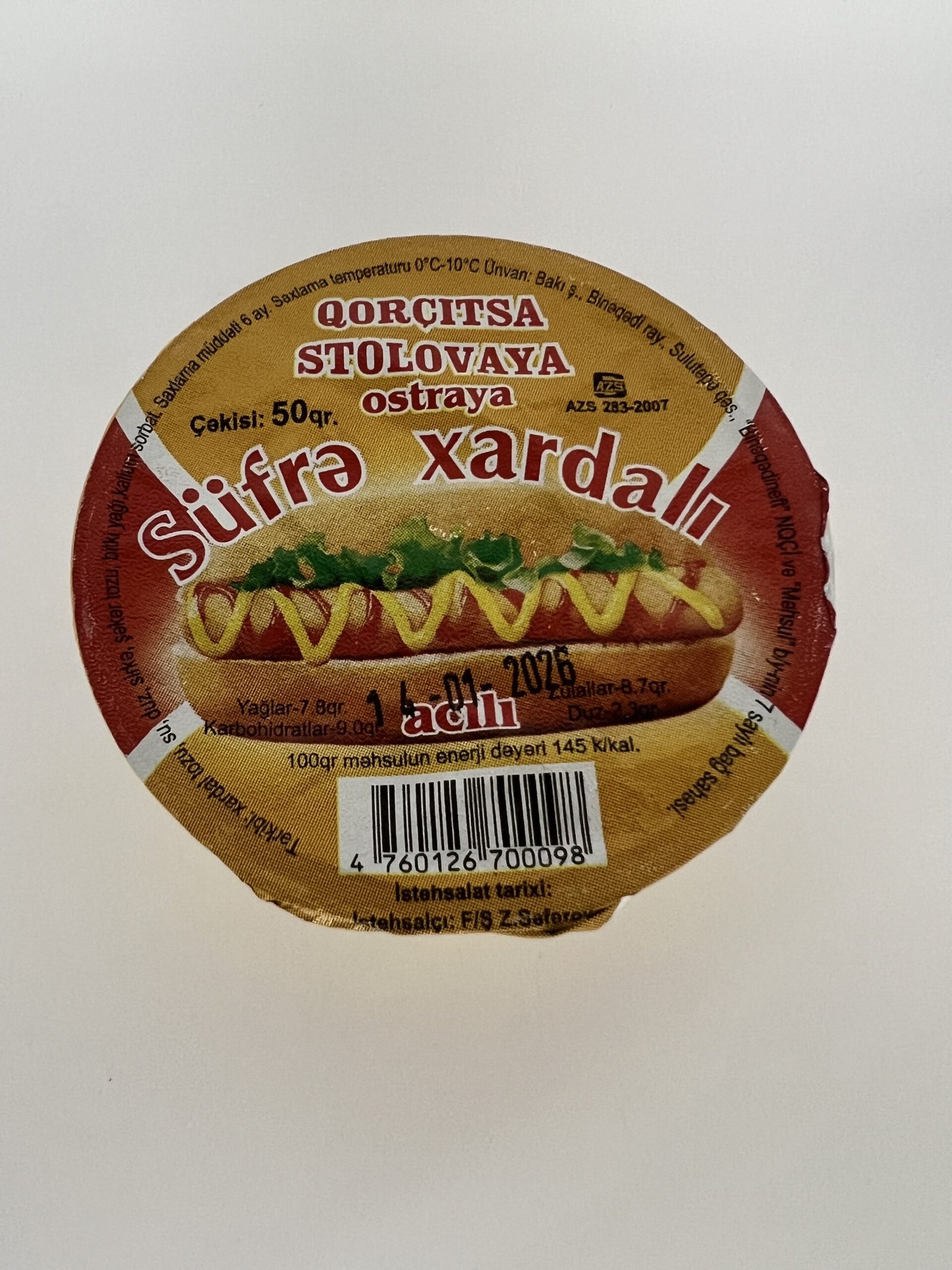 Hot table mustard  50G