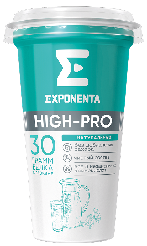 Exponenta High Pro Natural 30 grams of protein per glass 250G