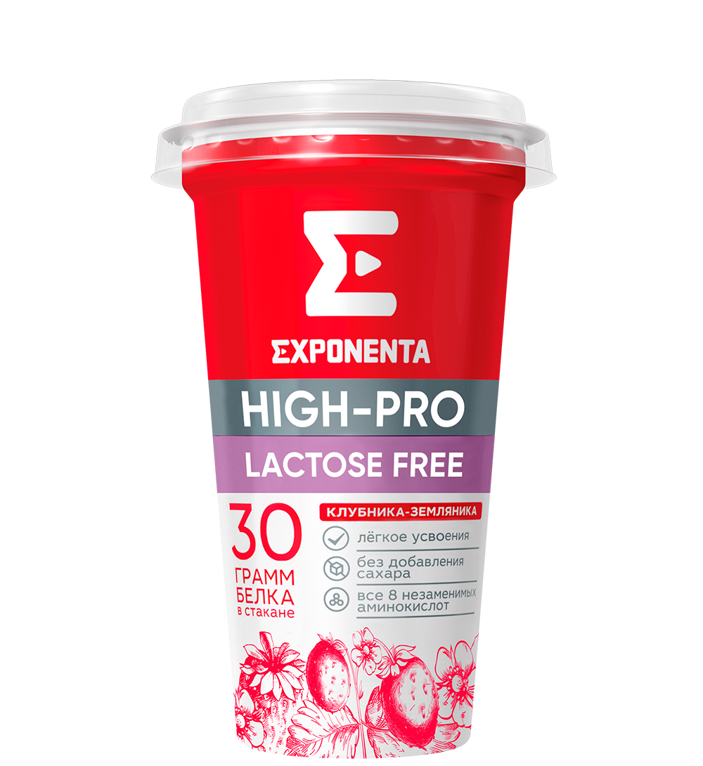Exponenta Strawberries – wild strawberries Lactose free, 30 gr protein 250G