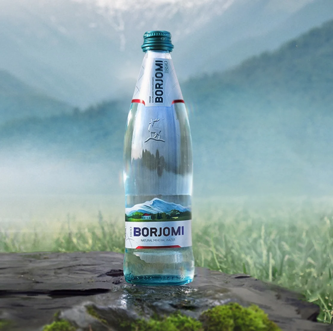 Barjomi Natural Mineral Water in glass 500ML