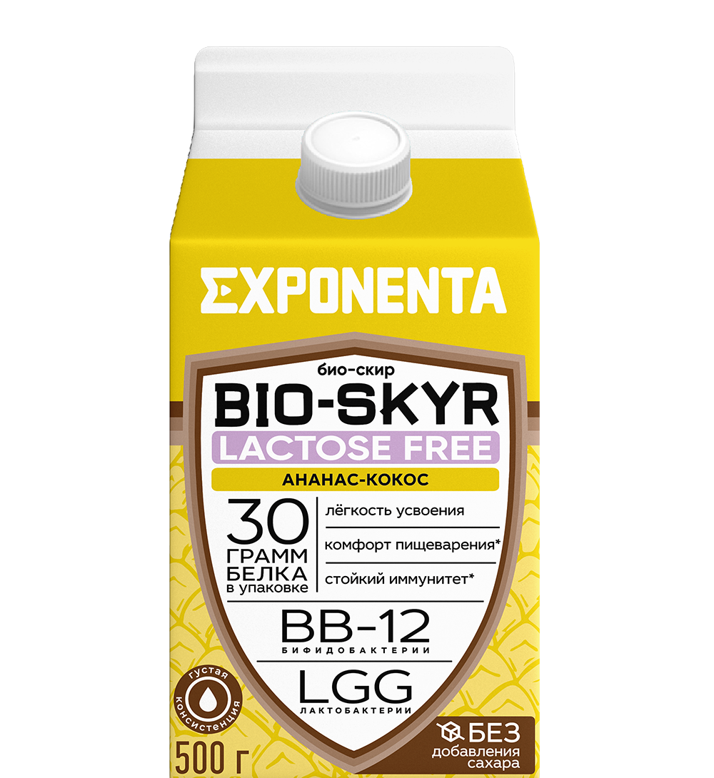 Exponenta Bio -Skyr Pineapple-Coconut 30g protein 500g