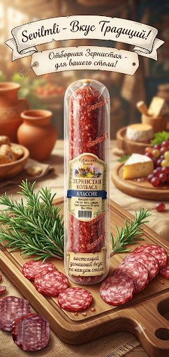 Sevimli Dad "Zernistaya" dry-smoked sausage, 550g Non Halal 3 z550