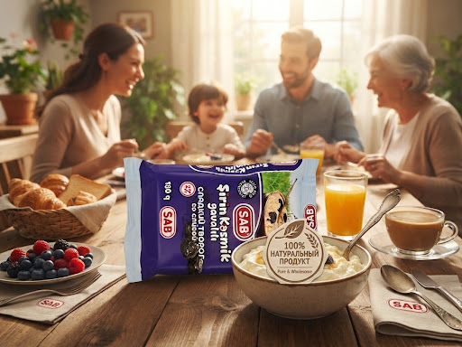 SAB Творог сладкий со сливой 2% 180гр — SAB Sweet Cottage Cheese with Plum 2% 180g